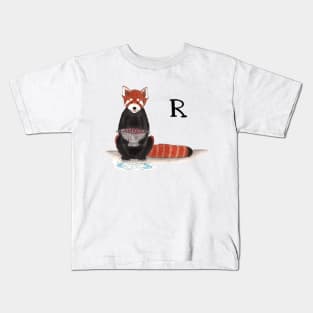 R is for Red Panda Kids T-Shirt